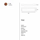 Lampa moderní design ocel zeď Ø50xh.3,5xsp.10 cm Eldora Viadurini