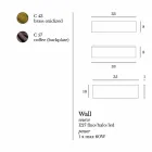 Design lampa stěna z mosazi a nerezové Ø35xh.10xsp.9 cm Harya Viadurini