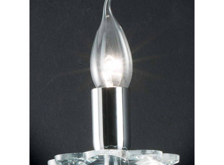 Lampa konstrukce stěna sklo a Cristallo Ivy, made in Italy Viadurini