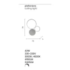 Nástěnná lampa z lakovaného kovu s moderním designem LED - Punto Viadurini