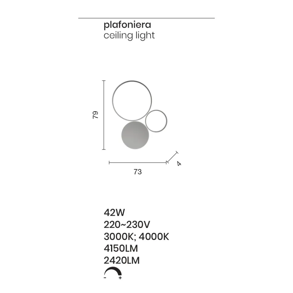 Nástěnná lampa z lakovaného kovu s moderním designem LED - Punto Viadurini