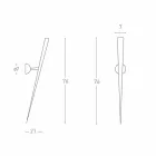 Nástěnná lampa z lakovaného kovu s integrovanou LED vyrobenou v Itálii - trůn Viadurini