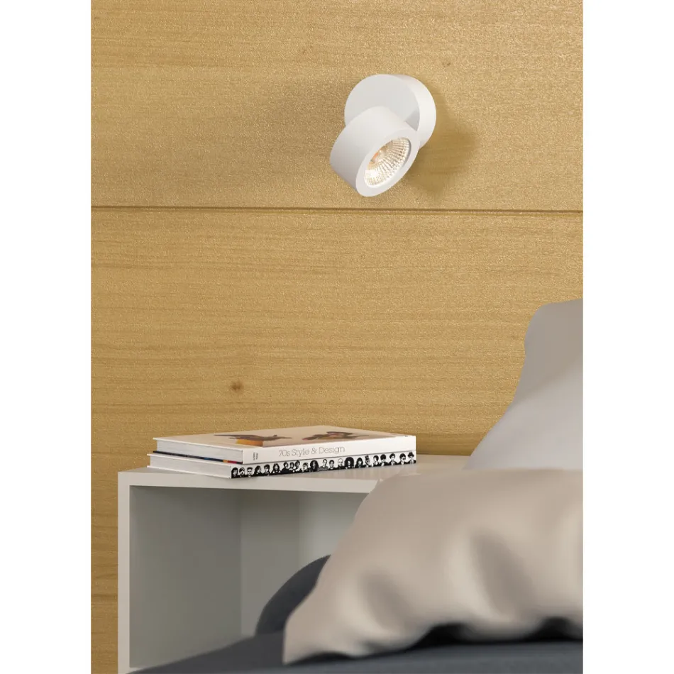 14W LED nástěnná lampa pro interiér v bílém nebo černém hliníku - Čína Viadurini