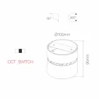 14W LED nástěnná lampa pro interiér v bílém nebo černém hliníku - Čína Viadurini