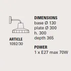 Moderní nástěnná lampa v toskánské majolice a mosazi, Rossi Toscot Viadurini