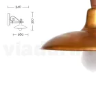 Venkovní nástěnné svítidlo z hliníku a mosazi Made in Italy - Adela Viadurini