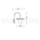 Venkovní nástěnné svítidlo v šedém hliníku Made in Italy - Belen Viadurini