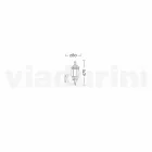 Venkovní nástěnná lampa z hliníku vyrobená v Itálii, Anika Viadurini