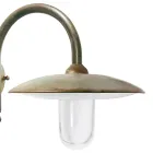 Venkovní nástěnná lampa z mosazi a čirého skla - drak Viadurini