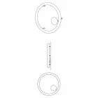 Moderní kulatá nástěnná lampa z polyethylenu vyrobená v Itálii - Slide Giotto Viadurini