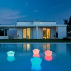 Růžová stolní lampa s indukční LED RGBW - Baby Love od Myyour Viadurini