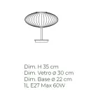 Stolní lampa Artisan z ručně foukaného skla v Benátkách - Dafne Viadurini