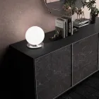 Stolní lampa Artisan z foukaného bílého benátského skla - sníh Viadurini