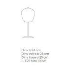 Ručně vyráběná stolní lampa z benátského foukaného skla - Dalia Balloton Viadurini