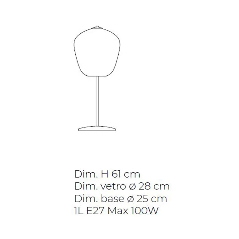 Ručně vyráběná stolní lampa z benátského foukaného skla - Dalia Balloton Viadurini