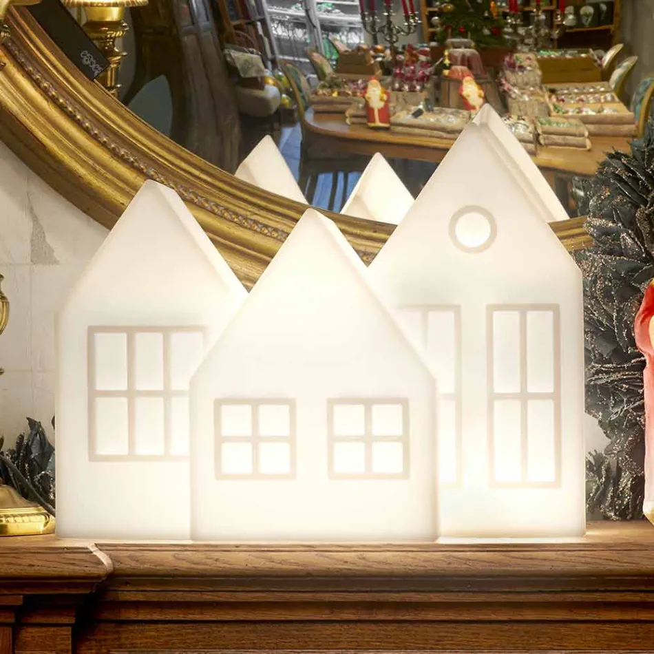 Kazeta na stolní lampu s bílým nebo červeným designovým sklíčkem vyrobená v Itálii - Kolme Viadurini