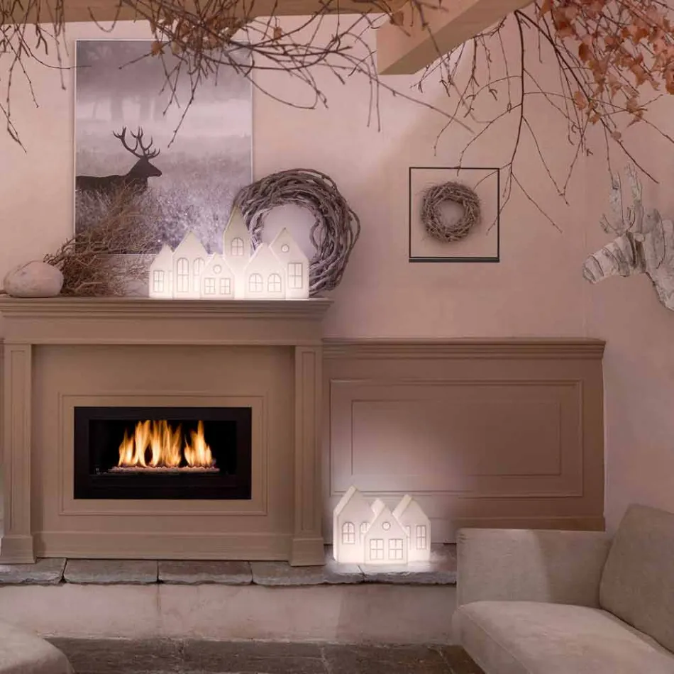 Kazeta na stolní lampu s bílým nebo červeným designovým sklíčkem vyrobená v Itálii - Kolme Viadurini