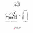 Kazeta na stolní lampu s bílým nebo červeným designovým sklíčkem vyrobená v Itálii - Kolme Viadurini