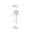 Klasická italská ručně vyráběná skleněná stolní lampa a stínidlo - Malajsie Viadurini