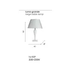 Klasická italská ručně vyráběná skleněná stolní lampa a stínidlo - Rapallo Viadurini