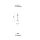 Klasická stolní lampa z ručně vyráběného italského skla a zlatého kovu - Oliver Viadurini