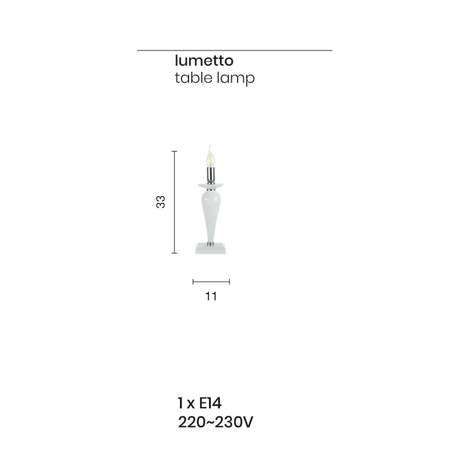 Klasická stolní lampa z ručně vyráběného italského skla a zlatého kovu - Oliver Viadurini