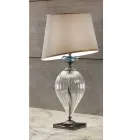 Klasická skleněná stolní lampa Artisan a luxusní stínidlo - Flandry Viadurini