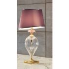 Klasická skleněná stolní lampa Artisan a luxusní stínidlo - Flandry Viadurini