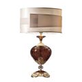 Klasická stolní lampa italské ručně vyráběné sklo a krystaly - Magrena