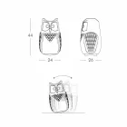 Slide Bubo barevné stolní lampy sovové konstrukce vyrobené v Itálii Viadurini