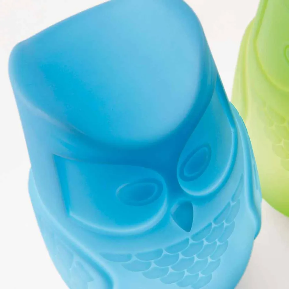 Slide Bubo barevné stolní lampy sovové konstrukce vyrobené v Itálii Viadurini