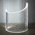 Akrylátová stolní lampa LED zdobená laserovým designem - Ithan