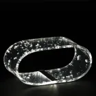 Stolní lampa z akrylového křišťálu a zlatý, stříbrný nebo měděný list - Gnassi Viadurini