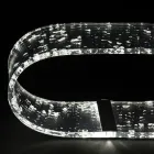 Stolní lampa z akrylového křišťálu a zlatý, stříbrný nebo měděný list - Gnassi Viadurini