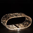 Stolní lampa z akrylového křišťálu a zlatý, stříbrný nebo měděný list - Gnassi Viadurini