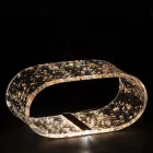 Stolní lampa z akrylového křišťálu a zlatý, stříbrný nebo měděný list - Gnassi Viadurini