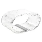 Stolní lampa z akrylového křišťálu a zlatý, stříbrný nebo měděný list - Gnassi Viadurini