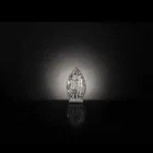 Stolní lampa design v krystalu a oceli ve tvaru vejce vaječný Viadurini