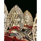 Stolní lampa design v krystalu a oceli ve tvaru vejce vaječný Viadurini