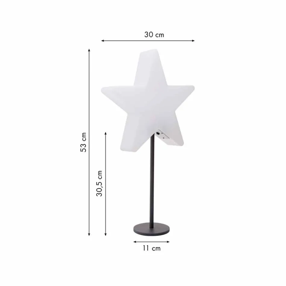 Hvězdná stolní lampa moderního designu s podstavcem nebo bez něj - Littlestar Viadurini