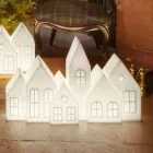 Designová stolní lampa s bílými nebo červenými LED domky Design Slide - Kuusi Viadurini