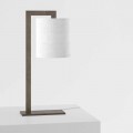 Designová stolní lampa z kovu a bílého plátna vyrobená v Itálii - Bali