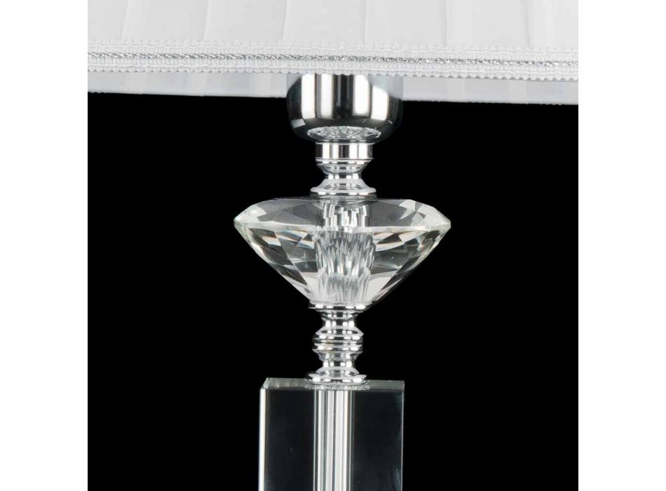 Lampa sklo design a křišťálově stolní Ivy, made in Italy Viadurini