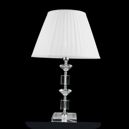 Lampa sklo design a křišťálově stolní Ivy, made in Italy Viadurini
