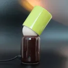 Moderní designová keramická stolní lampa vyrobená v Itálii v Asii Viadurini