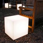 Stolní a stropní svítidlo Slide Bílá jasná kostka vyrobená v Itálii Viadurini