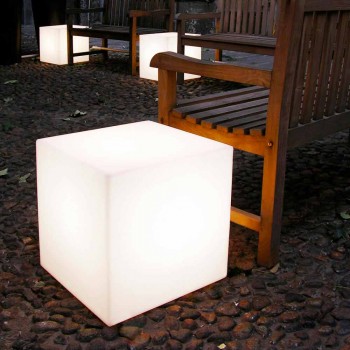 Stolní a stropní svítidlo Slide Bílá jasná kostka vyrobená v Itálii