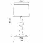 Stolní lampa v bílé keramické a lněné stínítku 2 Rozměry - Cadabra Viadurini