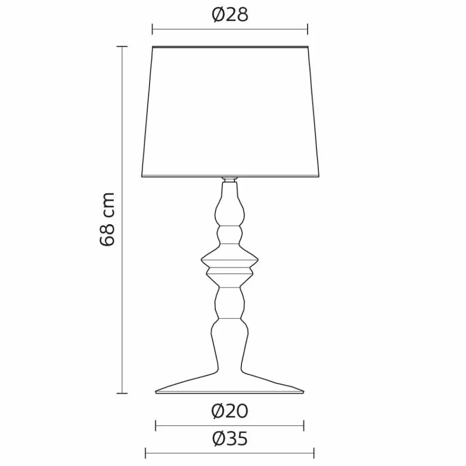 Stolní lampa v bílé keramické a lněné stínítku 2 Rozměry - Cadabra Viadurini