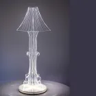 Stolní lampa Aurel z plexiskla ve dvou velikostech vyrobená v Itálii Viadurini